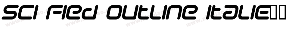 Sci Fied Outline Italic字体转换